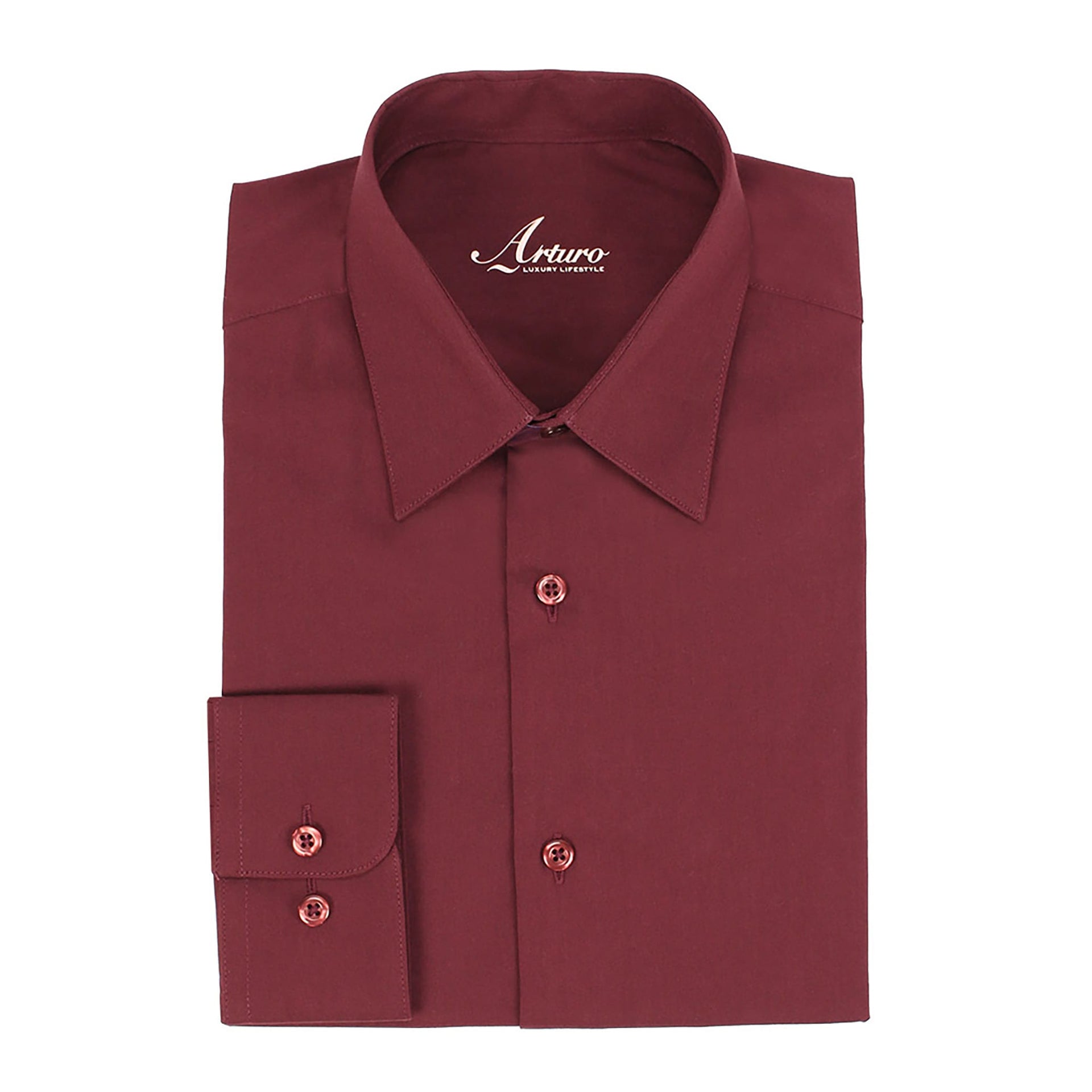 men's dress shirt burgundy Ariat Mens Twill Long Sleeve Shirt In Burgundy main image 1