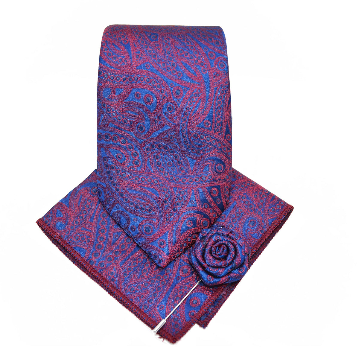 MilanoMensWear 13 TIE/HANKT WITH FLOWER PIN/FANCY