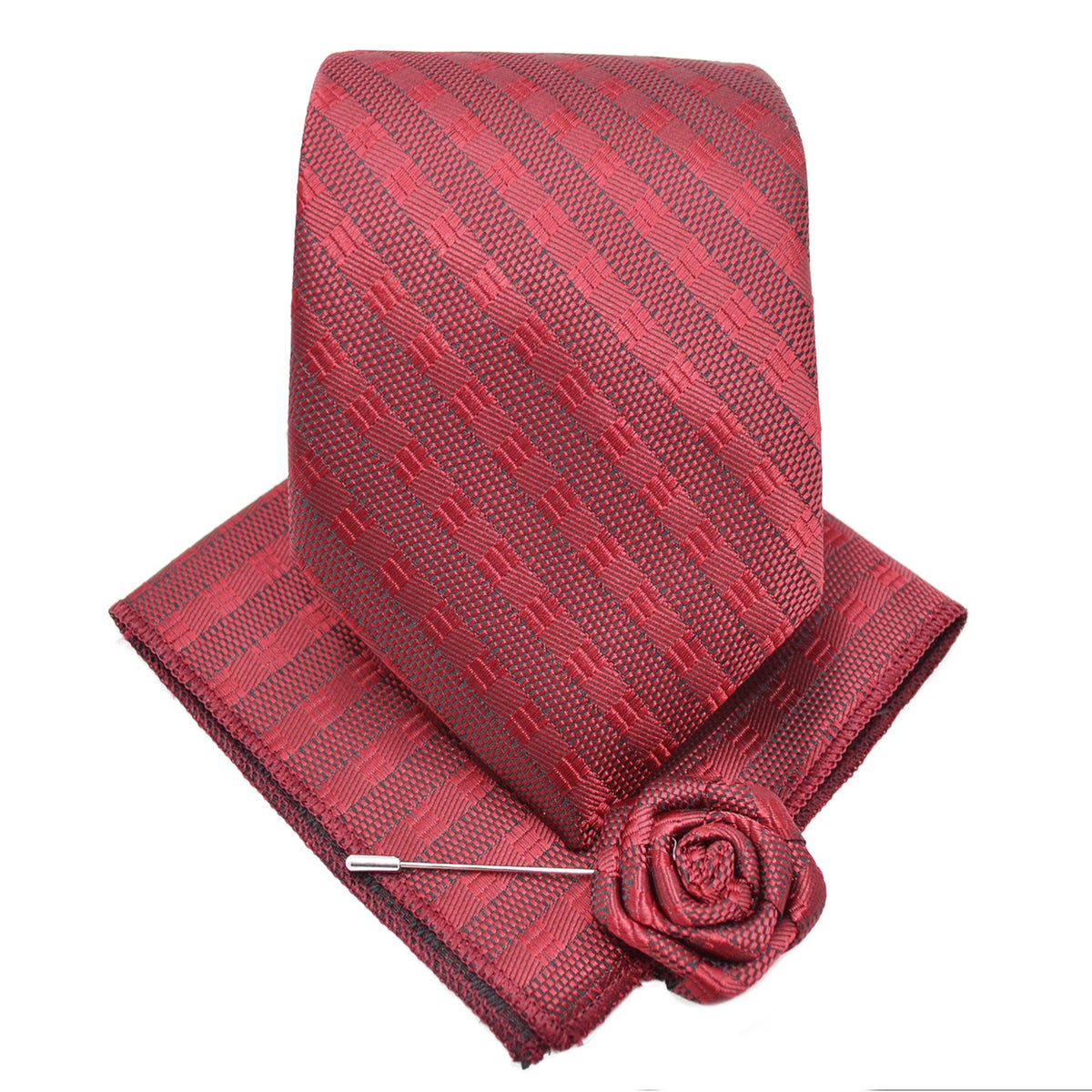 MilanoMensWear 11 TIE/HANKT WITH FLOWER PIN/FANCY