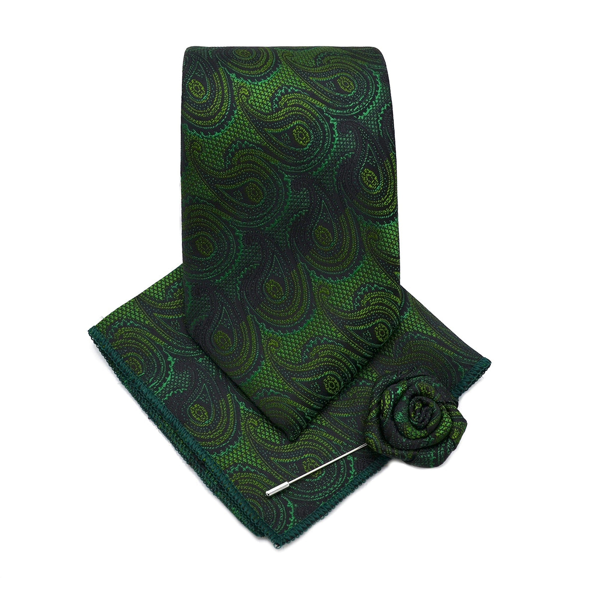 MilanoMensWear 6 TIE/HANKT WITH FLOWER PIN/FANCY