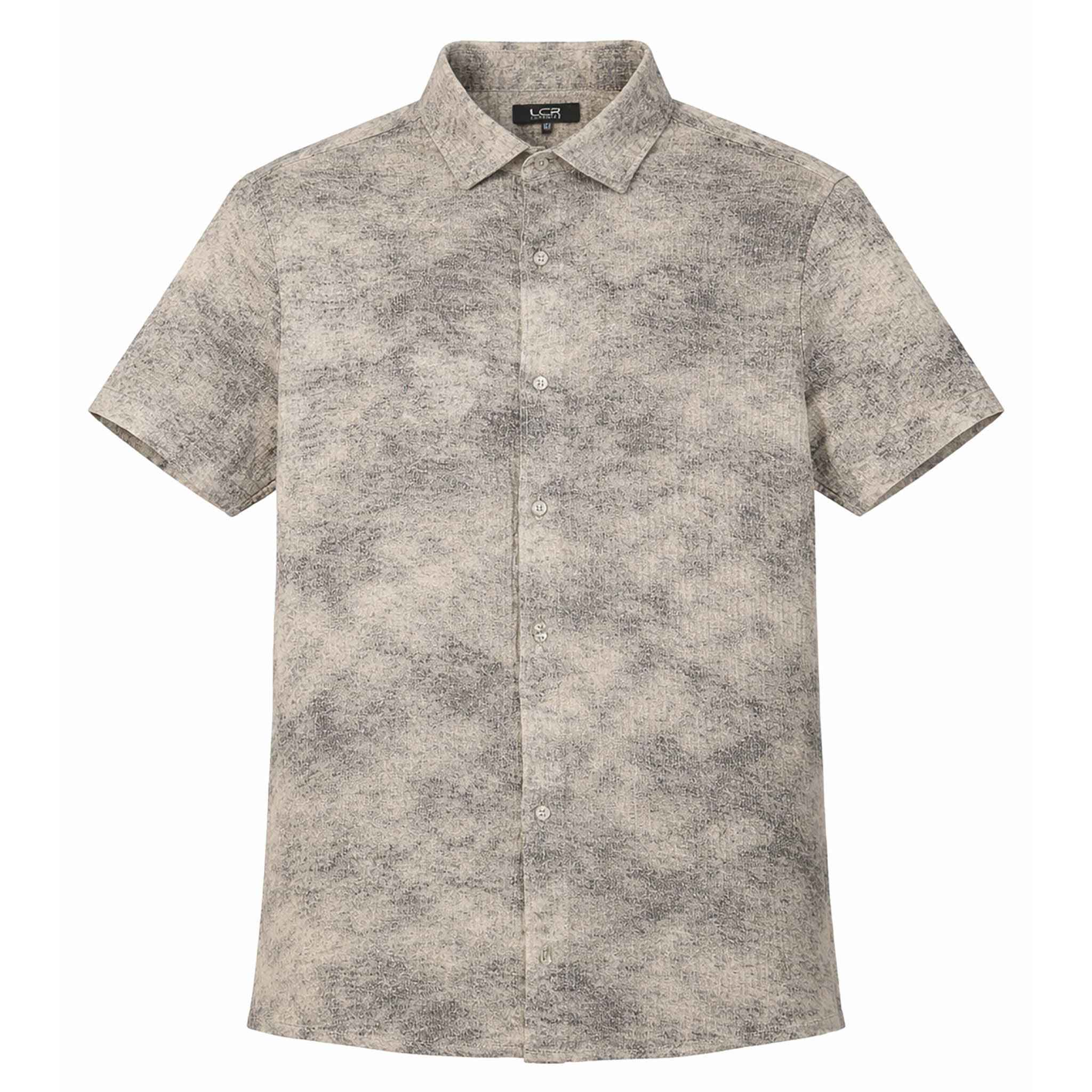 MONTERO INT., INC. S A S BLACK / SM Modern Pattern Short sleeve Shirt/Lc-100-s