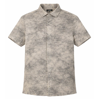 MONTERO INT., INC. S A S BLACK / SM Modern Pattern Short sleeve Shirt/Lc-100-s