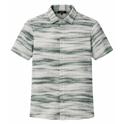 MONTERO INT., INC. S A S TEAL / MED Modern Pattern Short sleeve Shirt / Lc-101-s