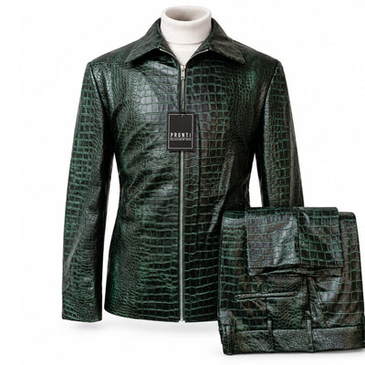 PHITA INTERNATIONAL CORP O F L Pronti Men’s Crocodile-Textured Walking Suit-Bp8107
