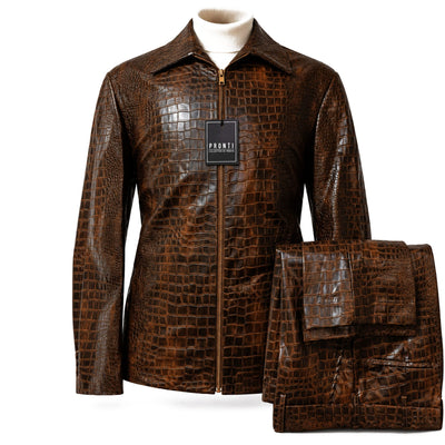 PHITA INTERNATIONAL CORP O F L Pronti Men’s Crocodile-Textured Walking Suit-Bp8107