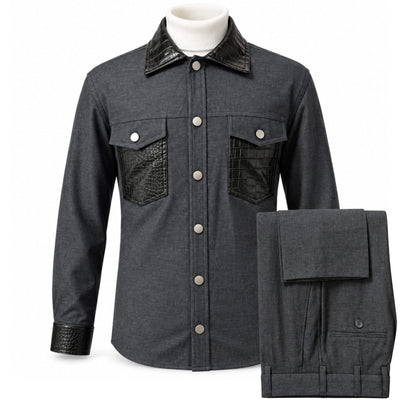 PHITA INTERNATIONAL CORP O F L CHARCOAL / MED Pronti Men’s Two-Piece Walking Suit-Sp8201