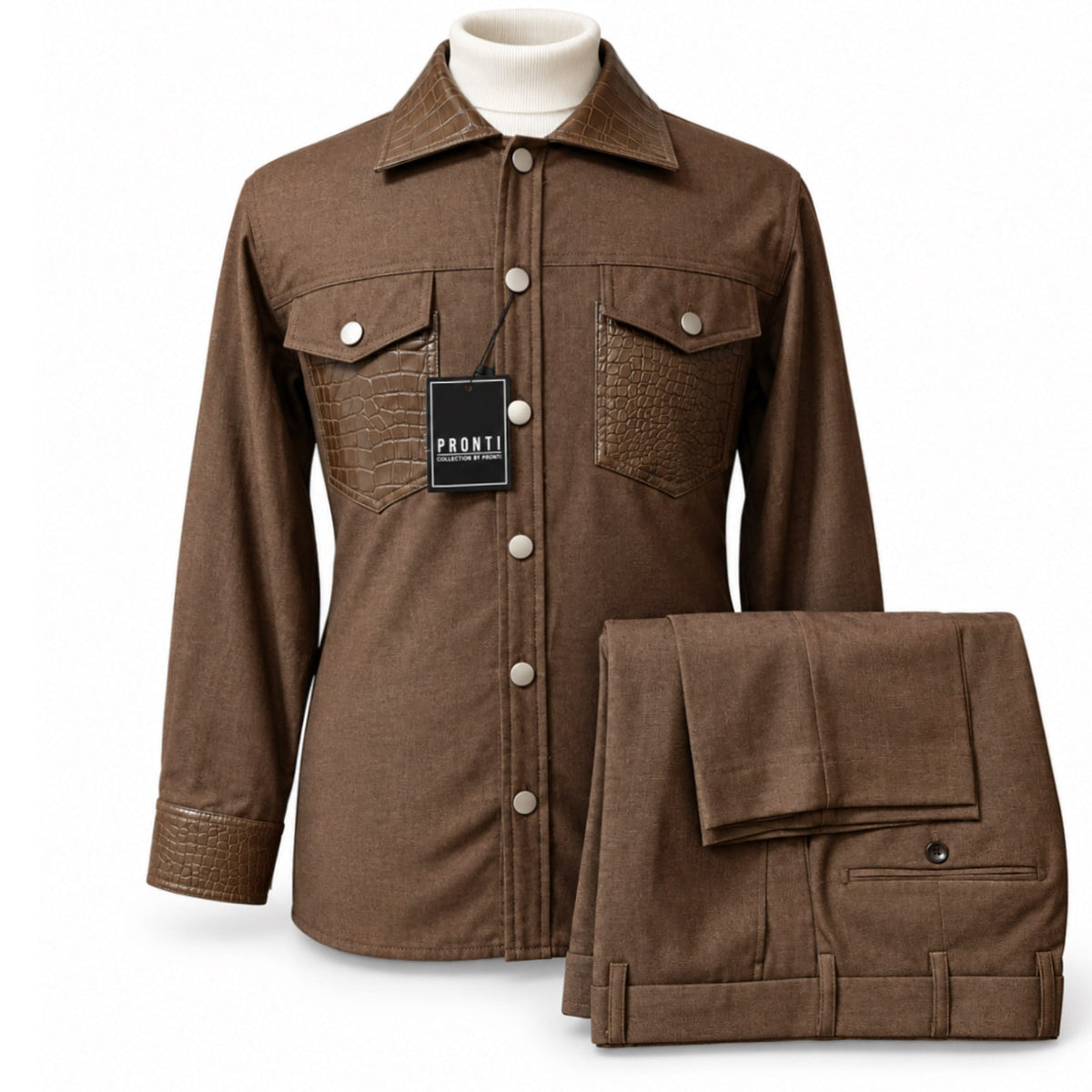 PHITA INTERNATIONAL CORP O F L LT.BRN / MED Pronti Men’s Two-Piece Walking Suit-Sp8201