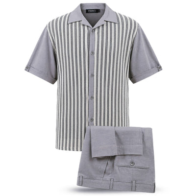 PHITA INTERNATIONAL CORP O F S WHT/BLK / LARG Pronti 2-Piece Short Sleeve Set Sp8613