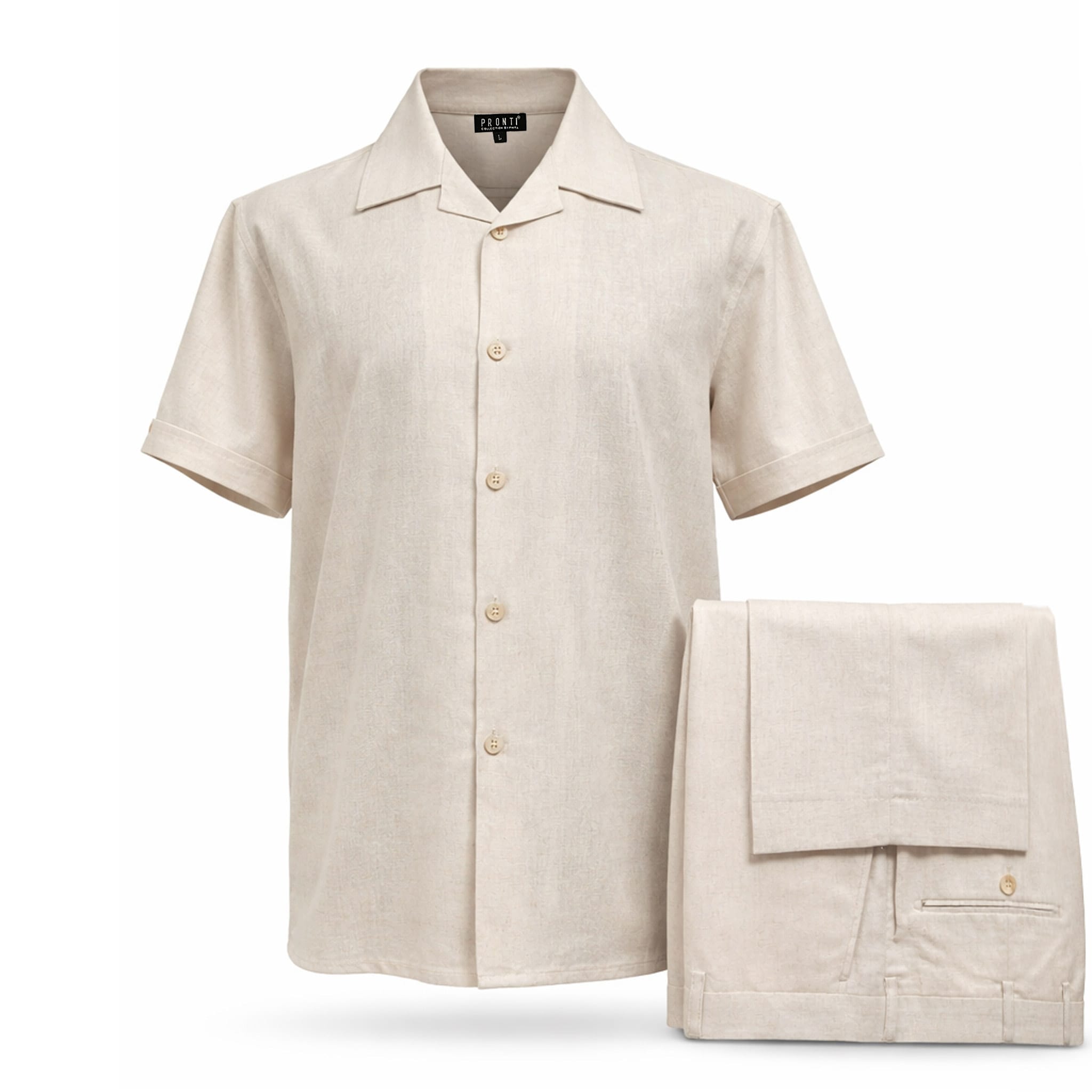 PHITA INTERNATIONAL CORP O F S NATURAL / MED Pronti Two-Piece Short Sleeve Walking Suit Set/Sp8001