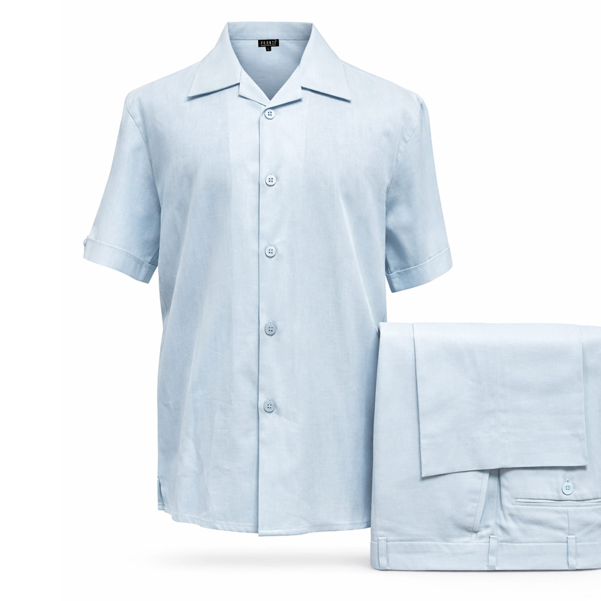 PHITA INTERNATIONAL CORP O F S SKY BLUE / MED Pronti Two-Piece Short Sleeve Walking Suit Set/Sp8001