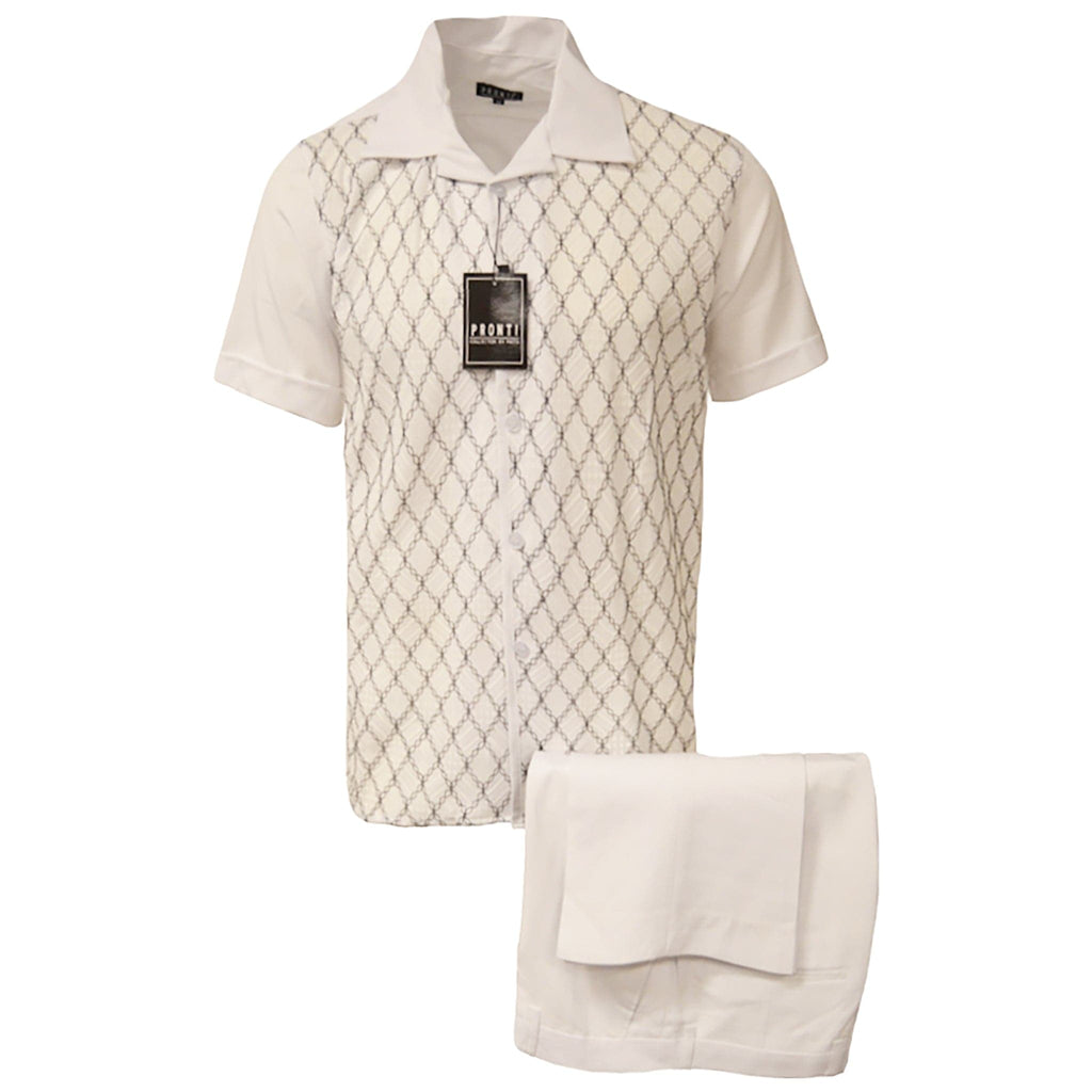 PHITA INTERNATIONAL CORP O FS WHITE / MED PRONTI SHORT SLEEVE 2PC SET/Sp6734