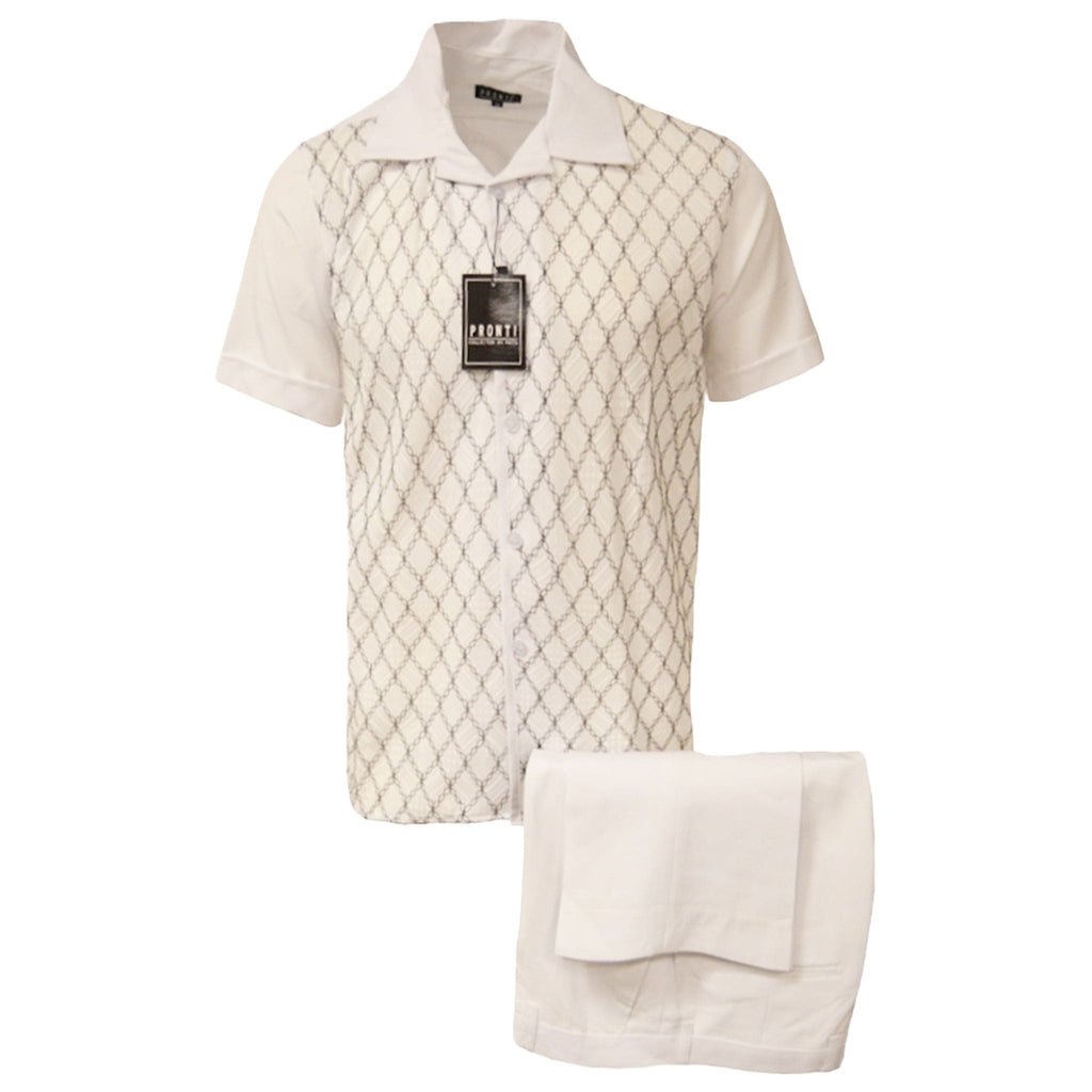 PHITA INTERNATIONAL CORP O FS WHITE / MED PRONTI SHORT SLEEVE 2PC SET/Sp6917