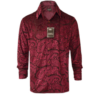 PHITA INTERNATIONAL CORP S AL BURGUNDY / MED PRONTI SPORT SHIRT/S6839
