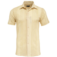 PHITA INTERNATIONAL CORP S AS PRONTI COTTON LACE STRIPE SHIRT/S6807