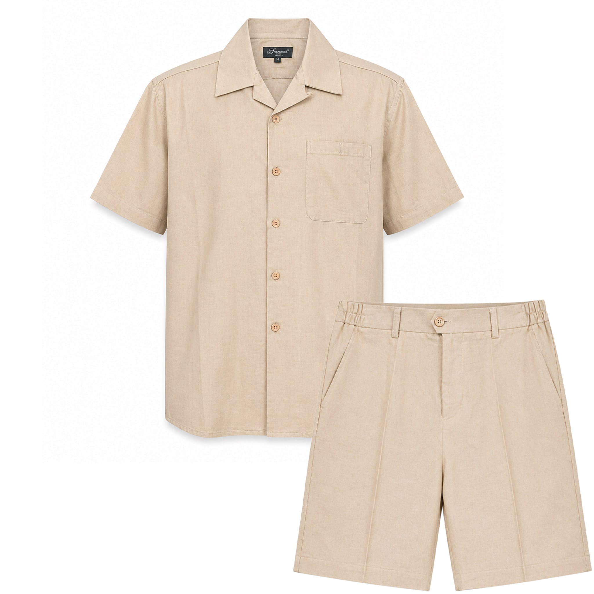 PHITA INTERNATIONAL CORP S S T Pronti  Short Sleeve Shirt and Shorts Set – Lightweight Summer Outfit-Ss1065
