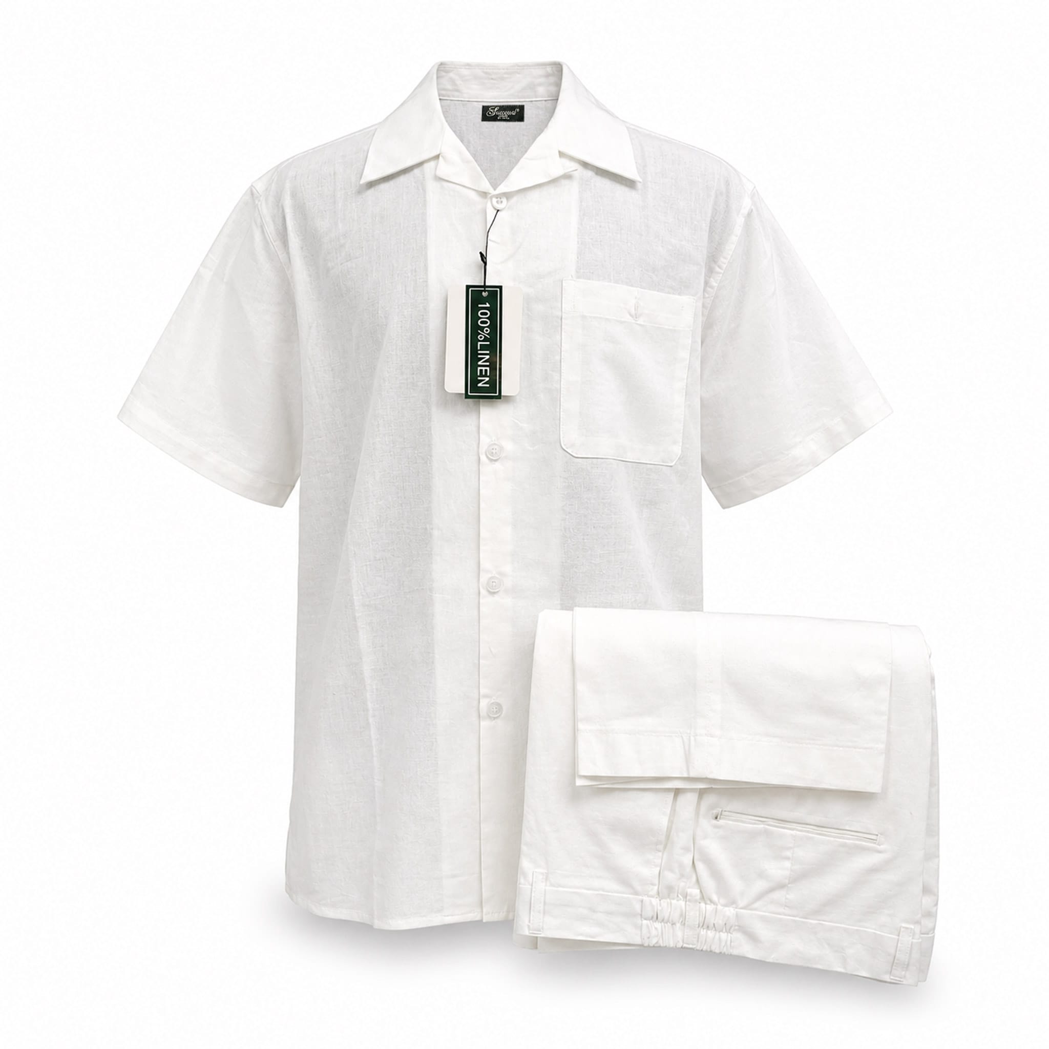 PHITA INTERNATIONAL CORP S S T Pronti  Short Sleeve Shirt and Shorts Set – Lightweight Summer Outfit-Ss1065