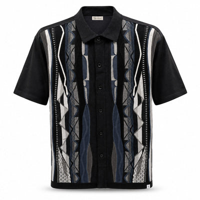 SAFIRE INC.(SILVERSILK) O F S Silversilk Short Sleeve Pattern Shirt and Pants Set for Men-21017