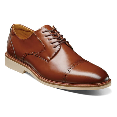 stacy adams cogn leather shoes for men  