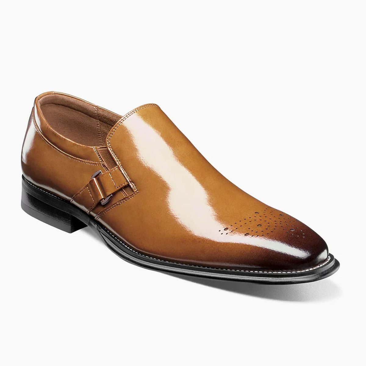 STACY ADAMS SHOE COMPANY F T 240-TAN / 9.0 Alistair  Plain Toe Ornament Slip On//Stacy Adams -25792