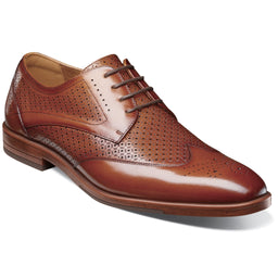 STACY ADAMS SHOE COMPANY F T 001 BLK / 8.5 ASHER (&nbsp;Wingtip Lace Up-25653