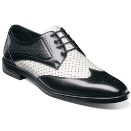 STACY ADAMS SHOE COMPANY F T 001 BLK / 8.5 ASHER (&nbsp;Wingtip Lace Up-25653