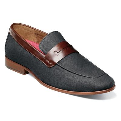 STACY ADAMS SHOE COMPANY F T 009 BLK / 9.0 GILL&nbsp;(Moc Toe Saddle Slip On)-25651