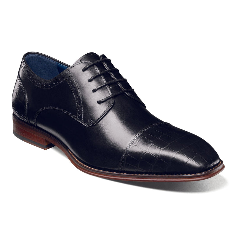 STACY ADAMS SHOE COMPANY F T 001 BLK / 8.5 PENLEY  Cap Toe Oxford/25626