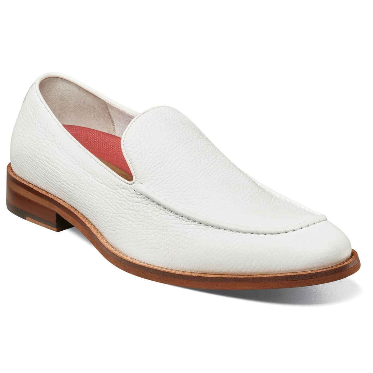 STACY ADAMS SHOE COMPANY F T 117 WHT / 8.5 Prentice (moc toe slip on)-25649