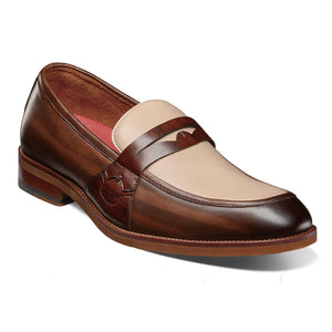 STACY ADAMS SHOE COMPANY F T 249-BRN / 8.5 Prichard  Moc Toe Penny Slip On/25693