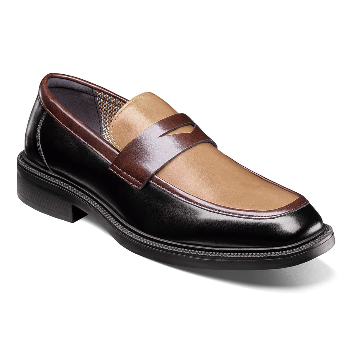 STACY ADAMS SHOE COMPANY F T 963-BLK / 7.0 Stacy Adams EVERETT  Moc Toe Penny Slip On-25790