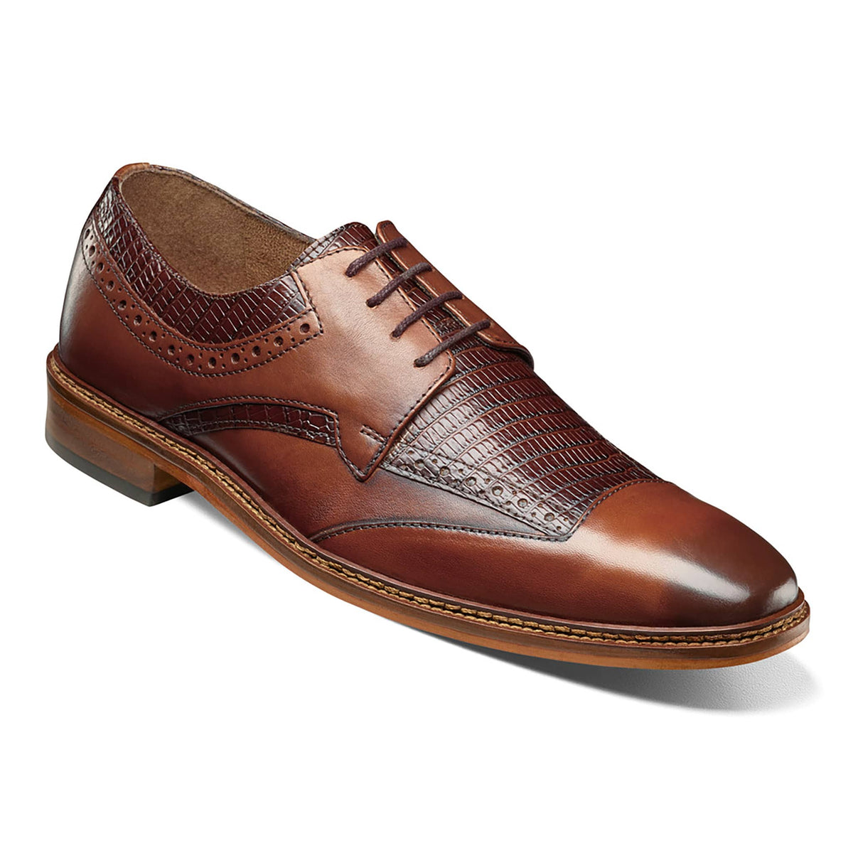 STACY ADAMS SHOE COMPANY F T 221-COGN / 7.0 Stacy Adams  GAMBETTA Modified Cap Toe Oxford- 25780