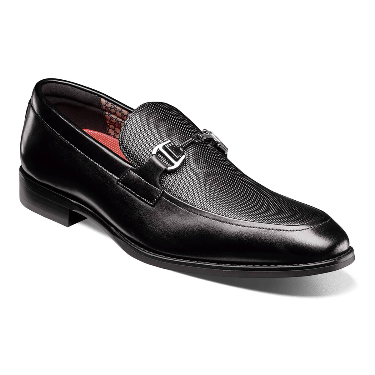 STACY ADAMS SHOE COMPANY F T 01-BLK / 7.0 Stacy Adams  LAWTON Moc Toe Bit Slip On-25796