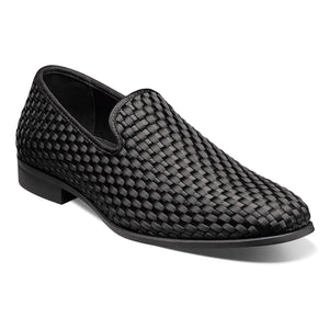 STACY ADAMS SHOE COMPANY F T 001-BLK / 8.5 Swenson  Woven Slip On/25697