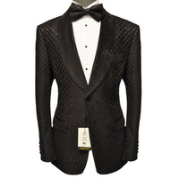 SUSLO COUTURE X JS 708-BLK / MED SUSLO TUXEDO JACKET & BOWTIE SET/FB