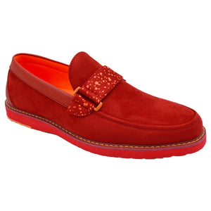 TAYNO DISTRIBUTOR F TC RED / 8.0 MICROFIBER PENNY LOAFER/ smoothie