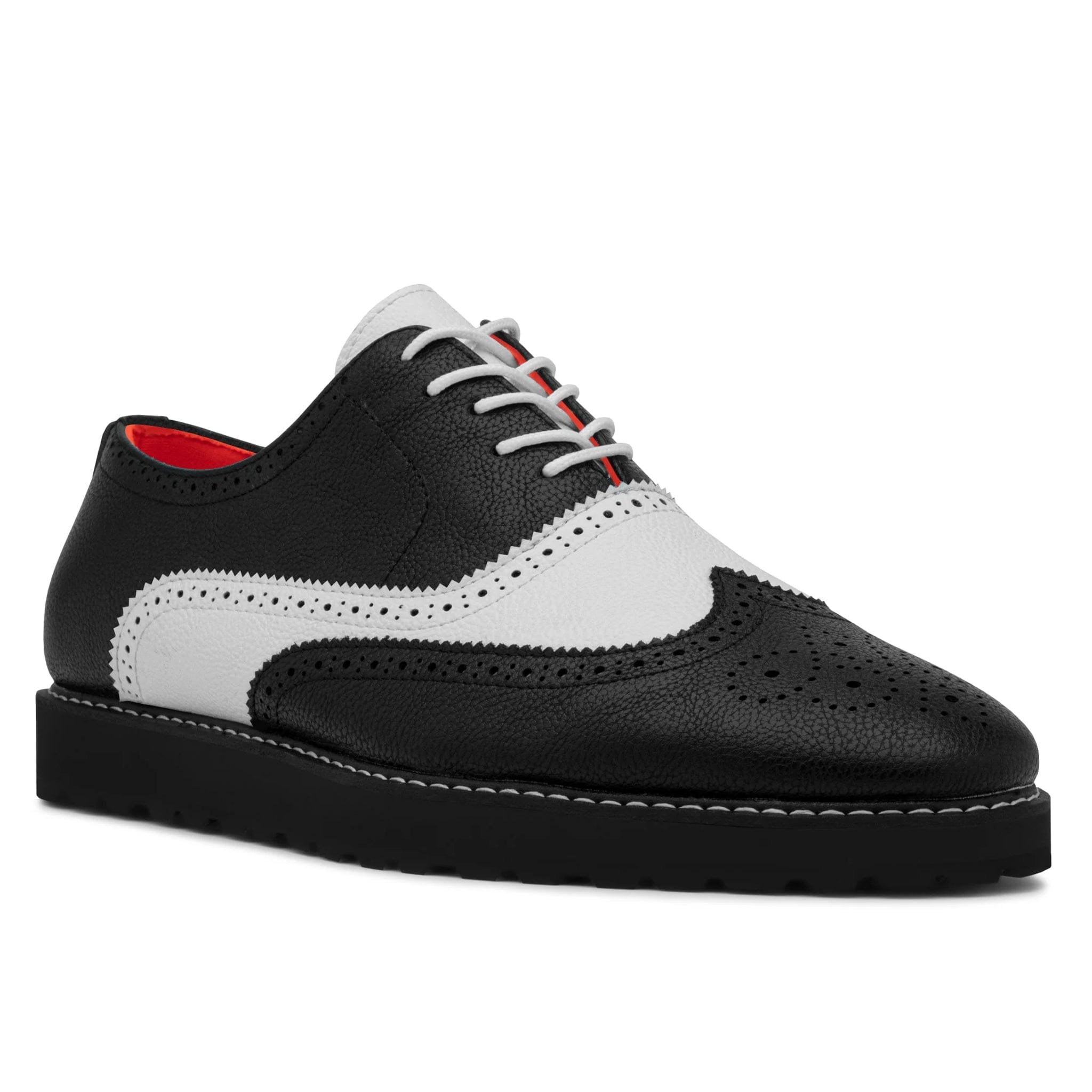 TAYNO DISTRIBUTOR F TC BLACK/WHITE / 9.0 The Priority L TAYNO Leather Lace Up Wingtip Sneaker