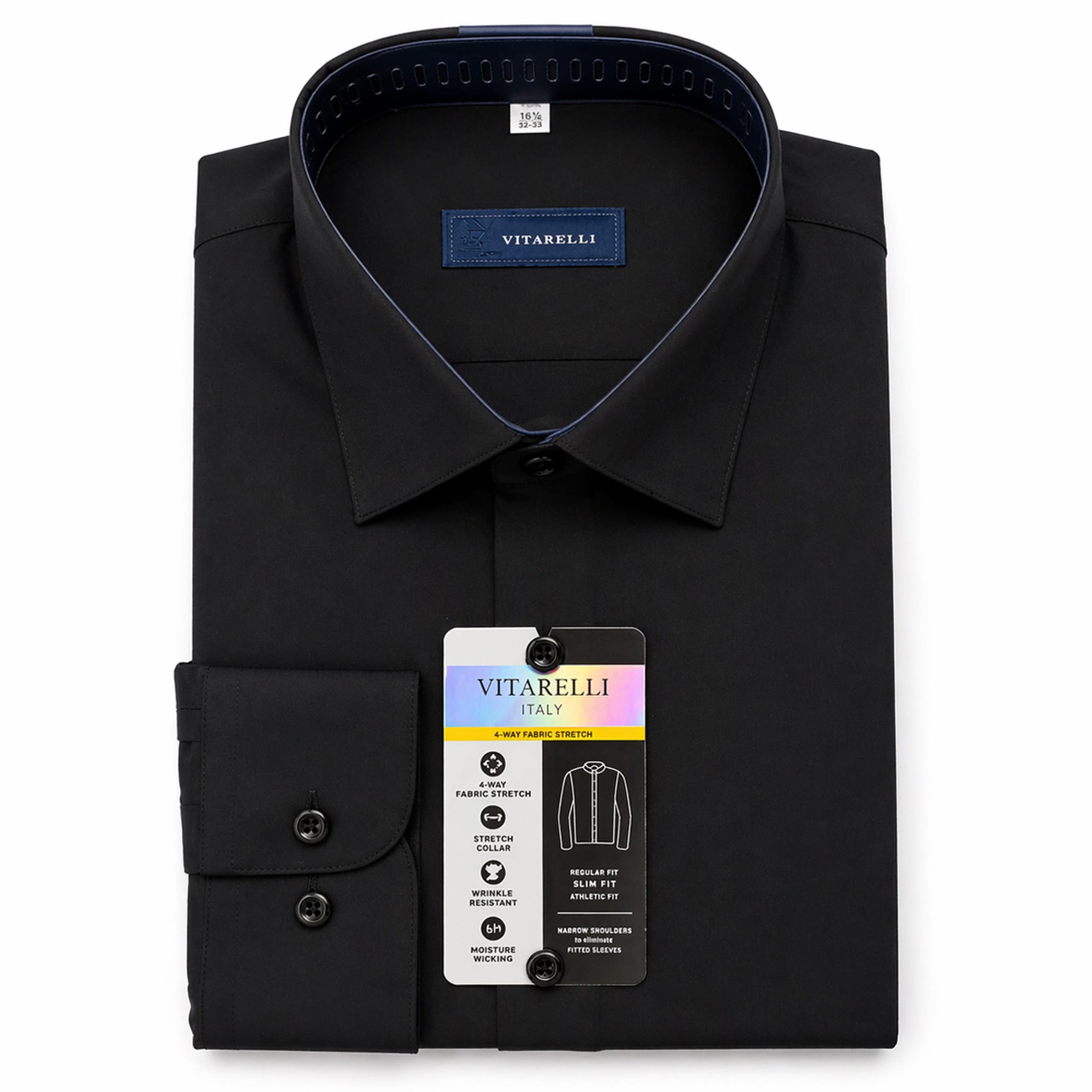 THE SUIT COMPANY S C BLK 2/3 / 14.5 Vitarilli Dress Shirt