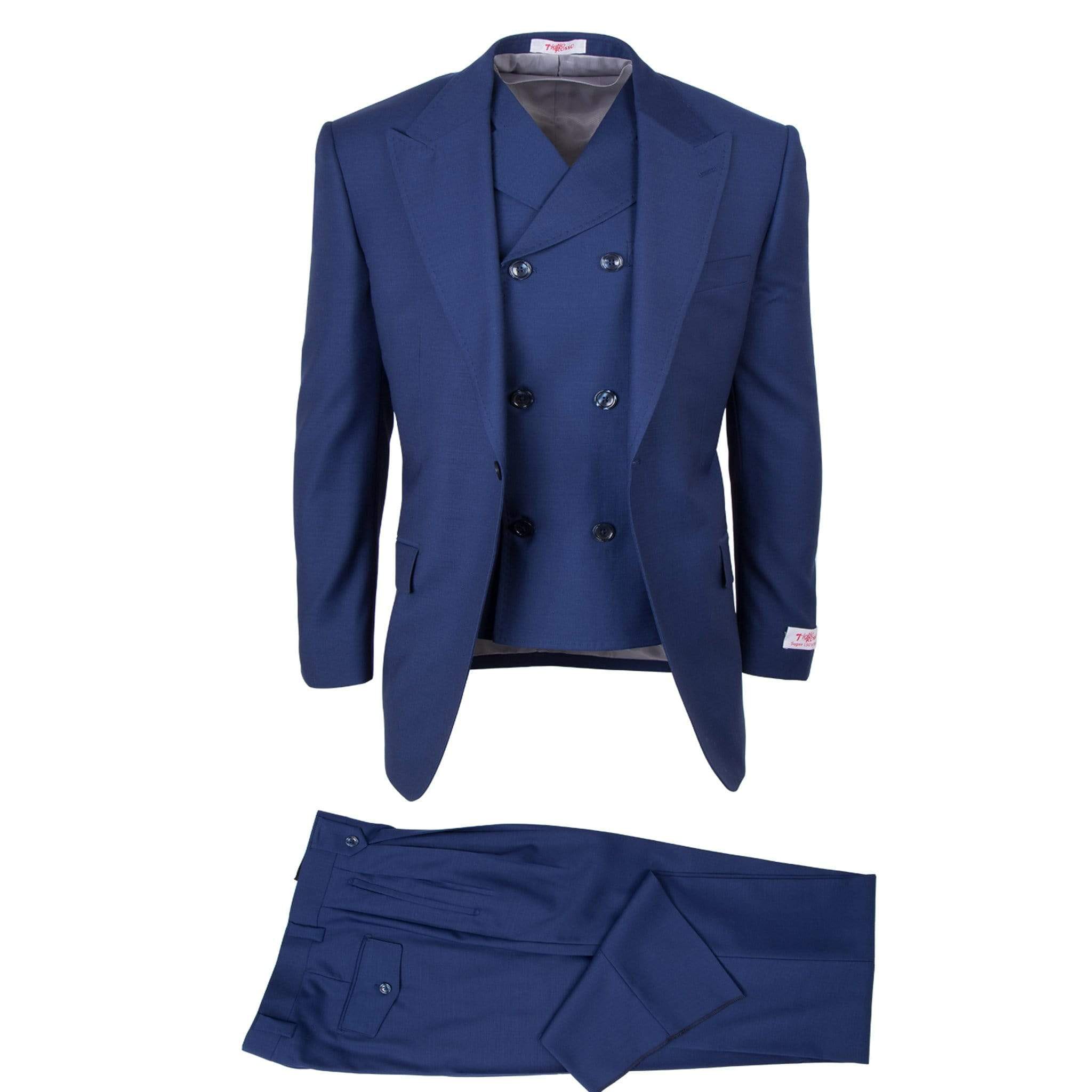 TIGLIO F.BLUE / 42R SAN GIOVESSE SUIT & VEST SOLID