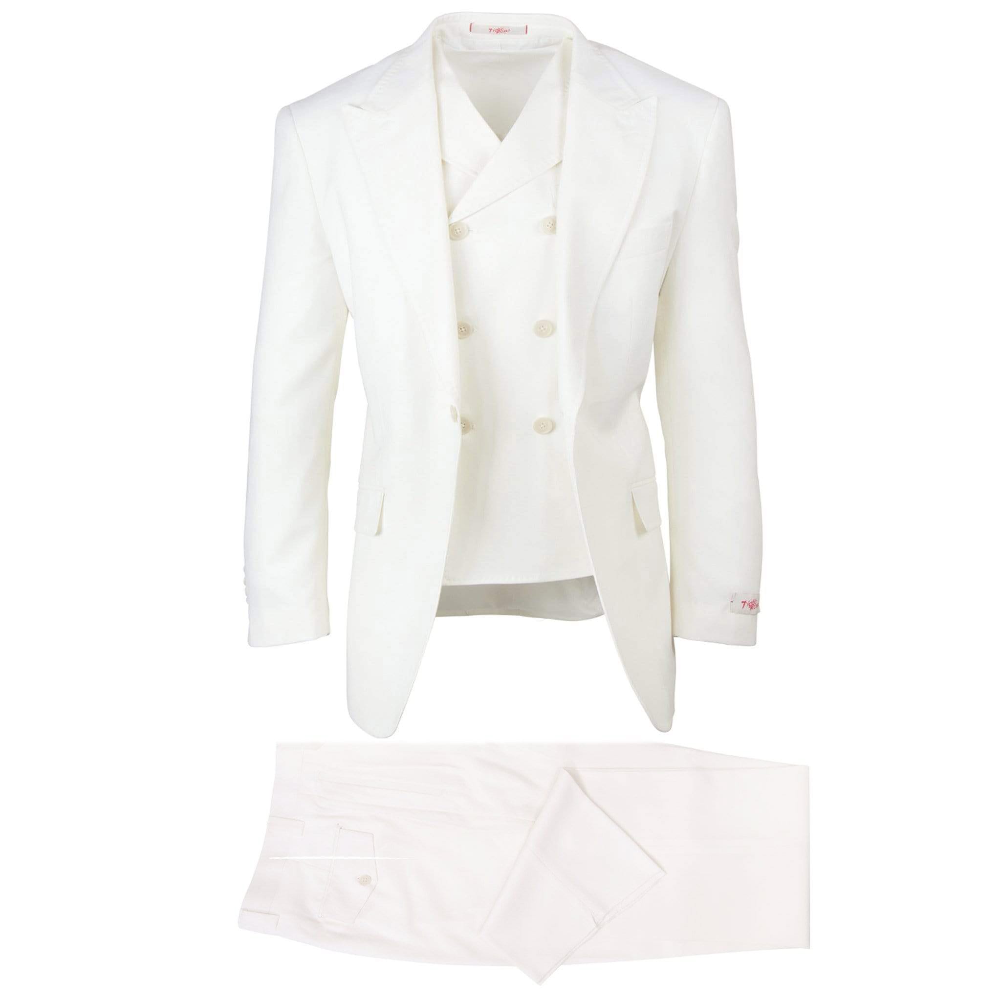 TIGLIO OFFWHITE / 42R SAN GIOVESSE SUIT & VEST SOLID