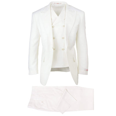 TIGLIO OFFWHITE / 42R SAN GIOVESSE SUIT & VEST SOLID