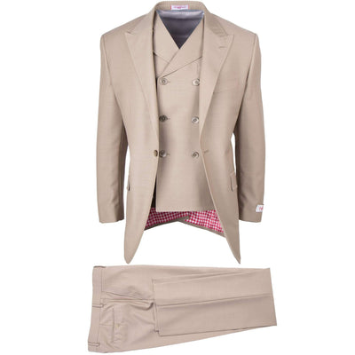 TIGLIO TAN 1004 / 42R SAN GIOVESSE SUIT & VEST SOLID