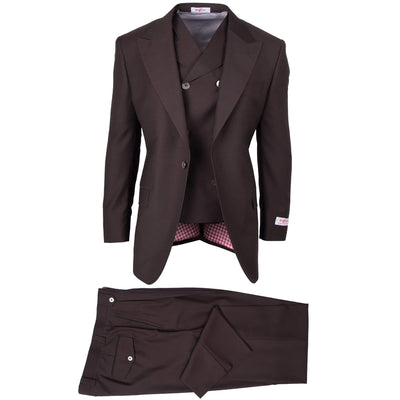 TIGLIO BROWN 1003 / 42R SAN GIOVESSE SUIT & VEST SOLID