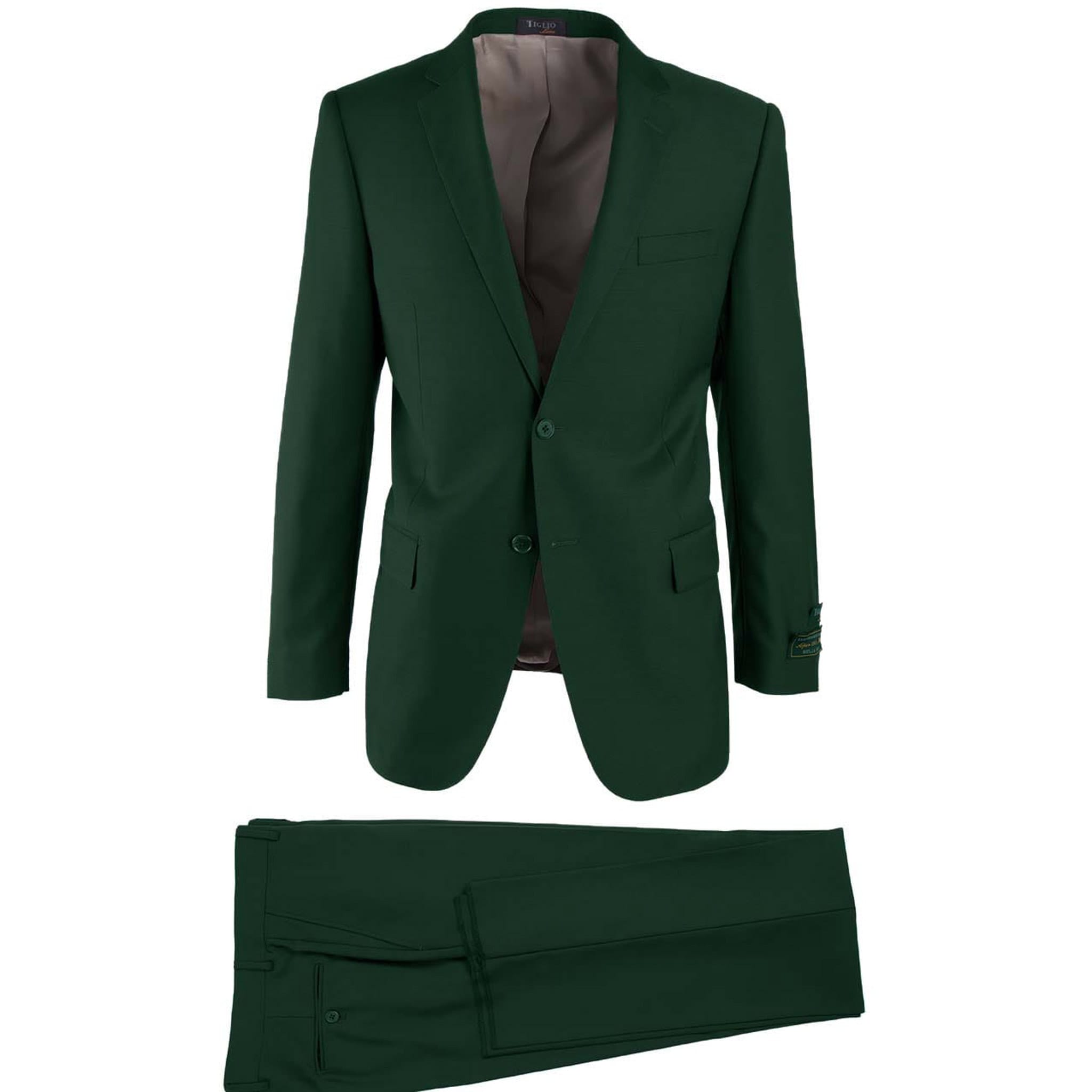 TIGLIO GREEN 4086 / 40R Tiglio Novello 2-Piece Suit SOLID