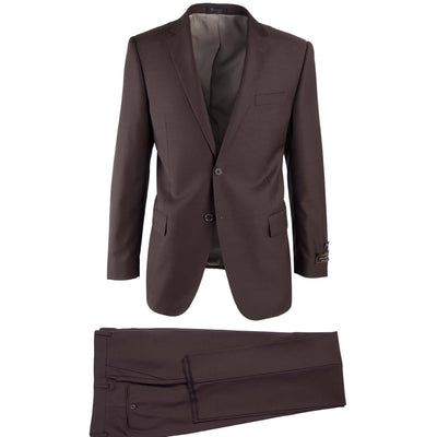 TIGLIO BROWN 1003 / 40R Tiglio Novello 2-Piece Suit SOLID