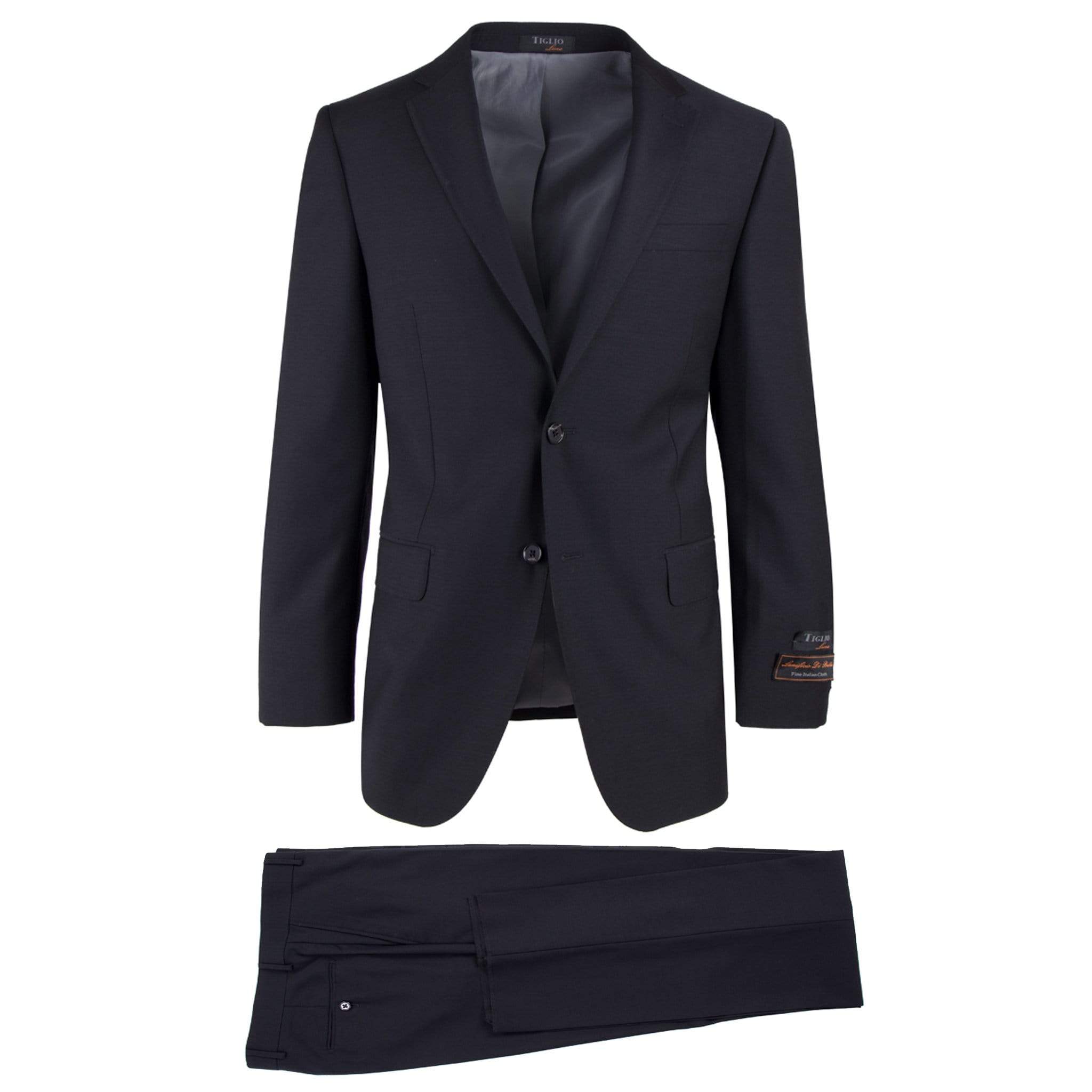 TIGLIO BLACK 1001 / 40R Tiglio Novello 2-Piece Suit SOLID