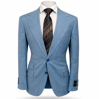 TIGLIO U S M ANTIBES/ Two-Piece Suit with Peak Lapel and Flat Front Pants