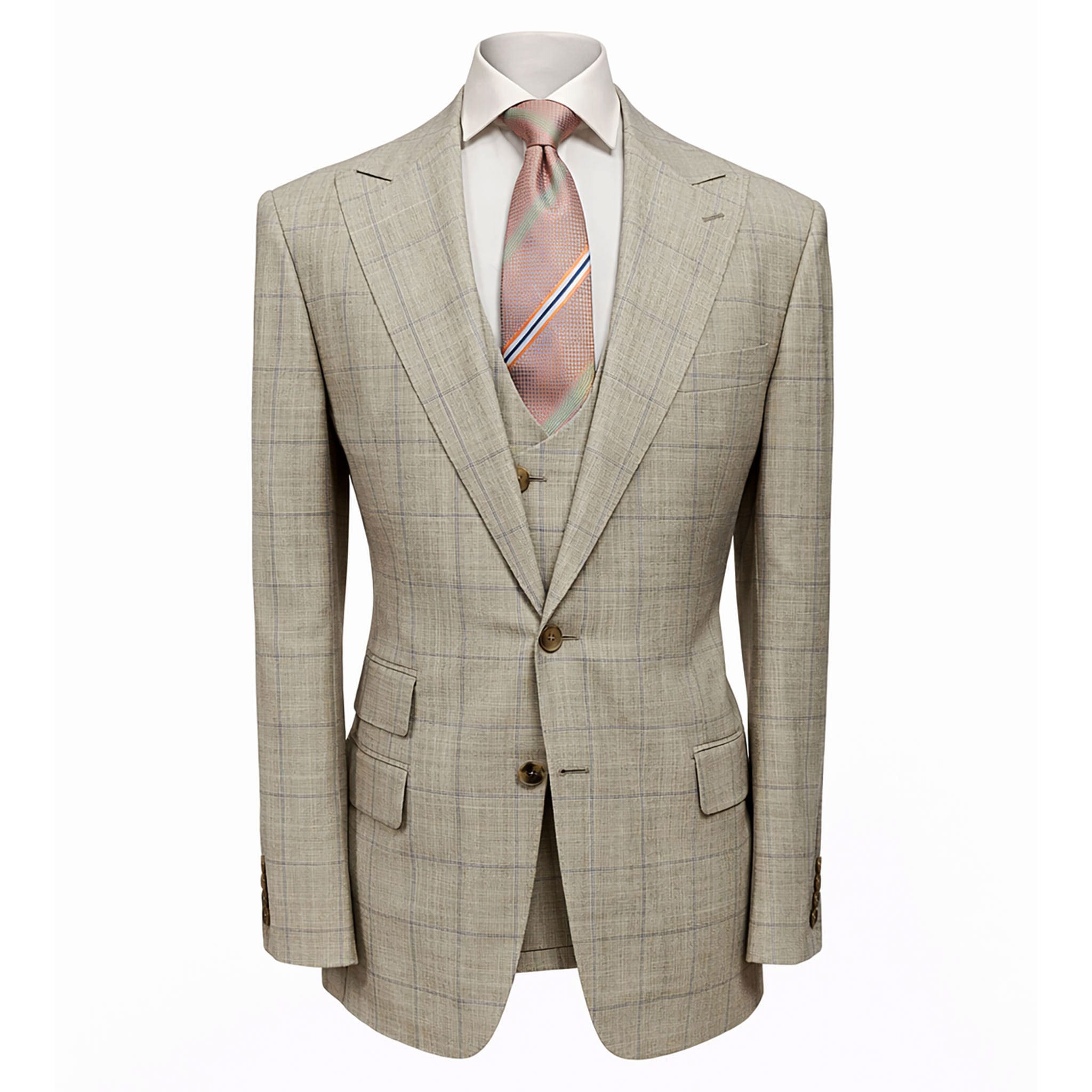 tiglio u sm orvietto by tiglio 3-piece windowpane suit