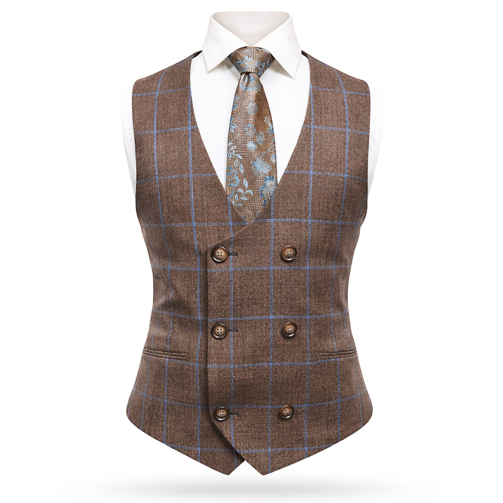 tiglio u sm orvietto by tiglio 3-piece windowpane suit