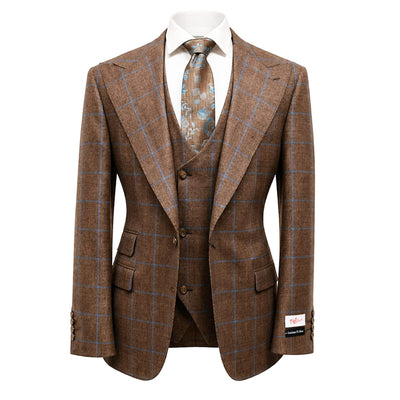 tiglio u sm orvietto by tiglio 3-piece windowpane suit