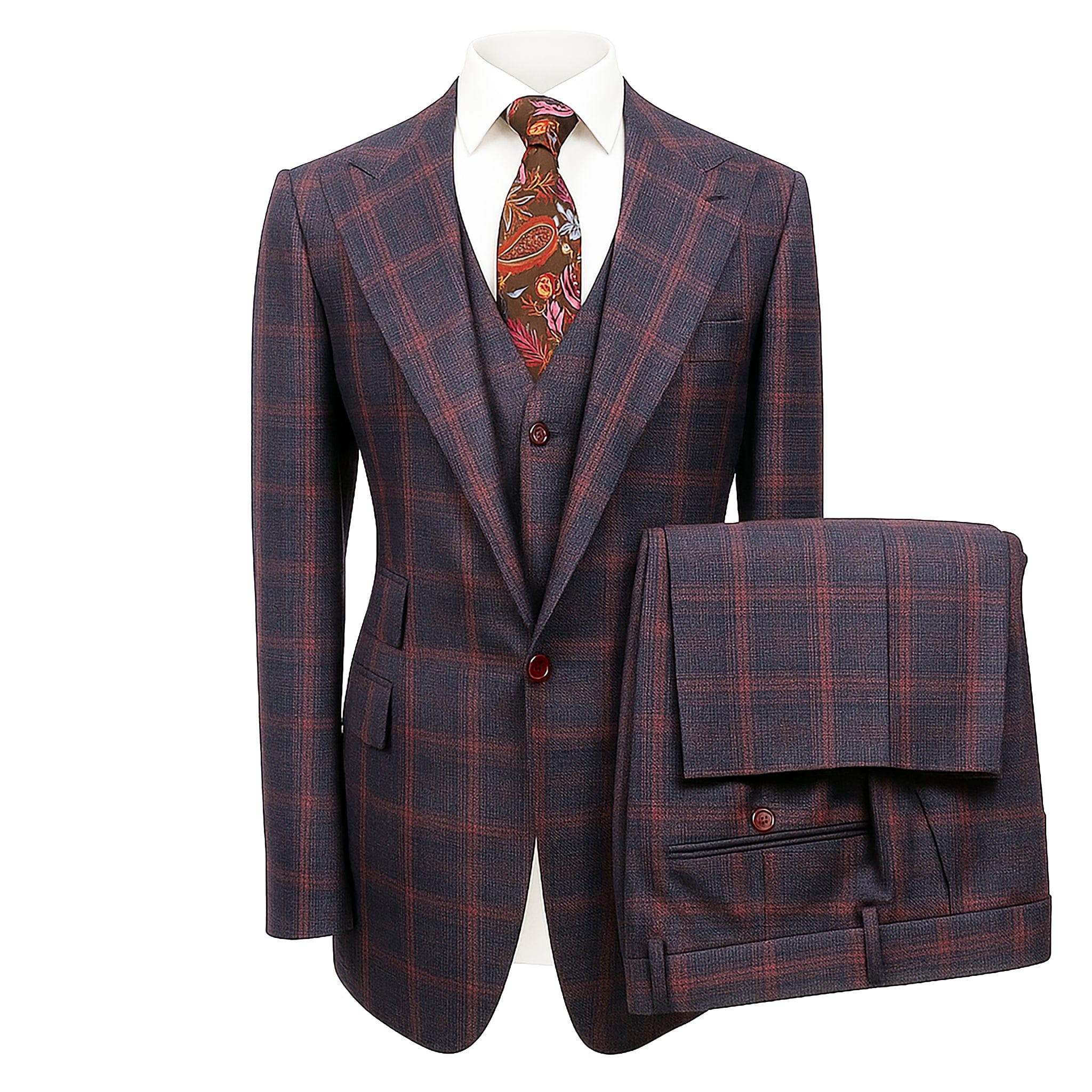 TIGLIO U SM TL9336 / 40 REG PROFILO VESTED SUIT BY TIGLIO